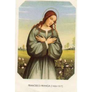   Prayer Card Francesco Francia (1450 1517) MARY 