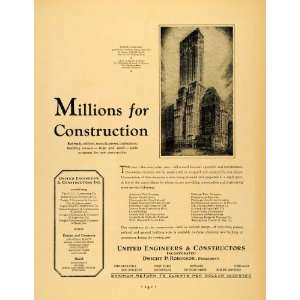  1930 Ad United Engineers Constructors Dwight P Robinson 