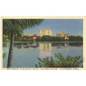   Postcard Suwannee Hotel and Mirror Lake Park   St. Petersburg Florida