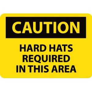   Caution, Hard Hats Required In This Area, 10 X 14, .040 Aluminum
