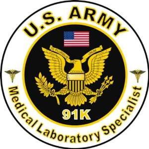 United States Army MOS 91K Medical Laboratory Specialist Decal Sticker 