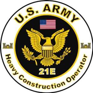 United States Army MOS 21E Heavy Construction Operator Decal Sticker 5 