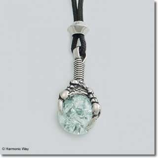 DRAGON CLAW ~ CLEAR POWER Sphere Orb Earth Energy Pendant Necklace 