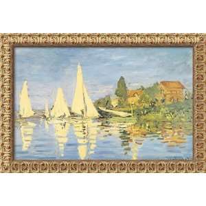  Boating at Argenteuil, 1872 Framed Canvas by Claude Monet 