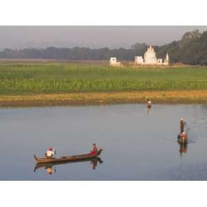  on Taugthaman Lake Near Spiral Temple and U Beins Bridge, Amarapura 