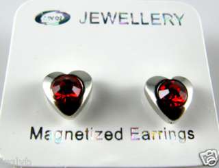 12*diamond Earring magnetic Studs zircon 6mm White  