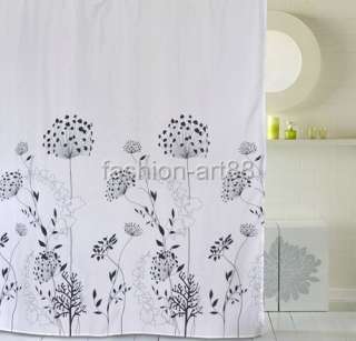  Flower Design Bathroom Fabric Waterproof Shower Curtain fs106  