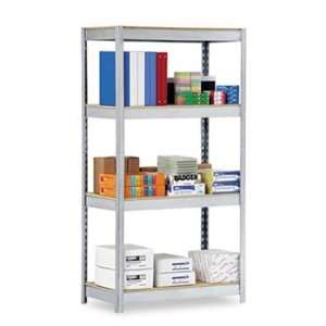  Industrial Shelving, 4 Shelves, 30w x 16d x 60h, Silver 