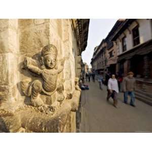  Stone Carving on Corner of Small Temple, Durbar Square 