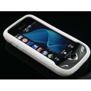WHITE Samsung Mythic A897 Soft Silicone Rubber Skin Cover [In Twisted 