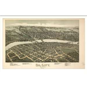  Historic Oil City, Pennsylvania, c. 1896 (M) Panoramic Map 