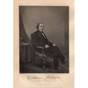   Engraving of Andrew Johnson by Alonzo Chappel