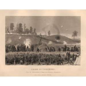   Engraving of the Seige of Vicksburg by Alonzo Chappel