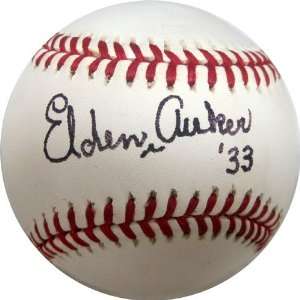 Elden Auker  33 Autographed/Hand Signed Baseball (JSA 