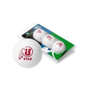  Utah Utes Top Flite XL Golf Balls 3 Ball Sleeve (Set of 3 