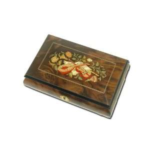  One of a kind Musical Inlaid Wooden Music Box with Lock 