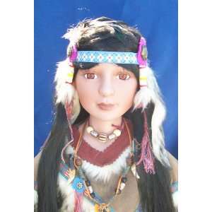    28 Porcelain Doll Zyana Native American Indian Toys & Games