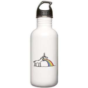   Stainless Water Bottle 1.0L Unicorn Vomiting Rainbow 