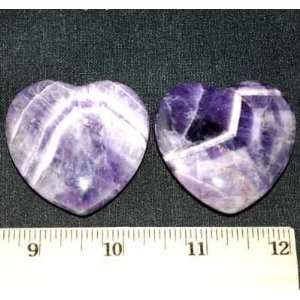  Chevron Amethyst Crystal Heart (1)   1pc. Everything 