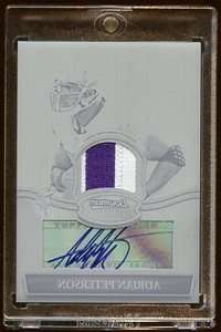 ADRIAN PETERSON 2010 STERLING 1/1 AUTO PATCH LOGO VIKINGS SUPERSTAR 