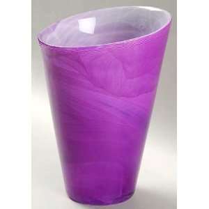  Sea Glasbruk Candy 7 Inch Flower Vase, Crystal Tableware 