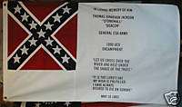 Civil War, Confederate, Stonewall Jackson Memorial Flag  