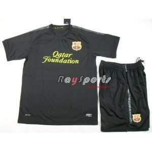  new black barcelona 11 12 away shirt + shorts 2011 2012 