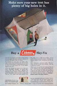 1967 COLEMAN SKY VU TENT Vintage Print Ad  
