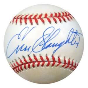  Signed Enos Slaughter Baseball   NL PSA DNA #J12269 