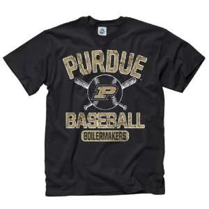    Purdue Boilermakers Black Jock Baseball T Shirt