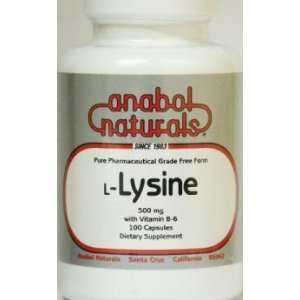  Anabol Naturals L Lysine 500 mg 100 Capsules Health 