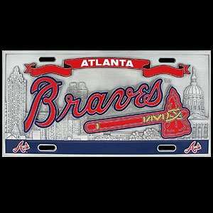  MLB Atlanta Braves Pewter License Plate