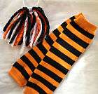 NRL / AFL coloured Hair tie clip leg warmers socks 3 teams tigers 
