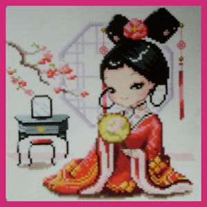 Chinese girl Lovely Cross stitch pattern  