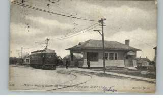 MARION MA Trolley RR Waiting Room c1905 Postcard  