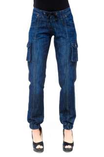 Womens Harem Cargo Style Jeans Trousers Ladies New  