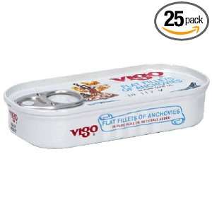 Vigo Anchovies Flat, 2 ounces (Pack Grocery & Gourmet Food
