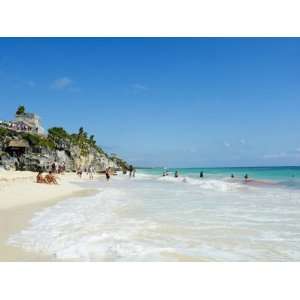  Beach on Caribbean Coast Below the Ancient Mayan Site of 