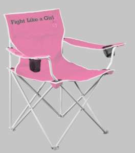 Fight Like A Girl Breast Cancer Pink Folding Chair  