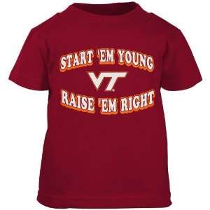 Virginia Tech Hokies Maroon Infant Start Em Young T shirt (18 Months)