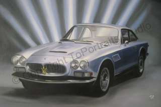 Original Oil Painting Maserati Sebring 3500 GT *FRAMED*  