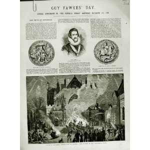  1882 GUY FAWKES KING JAMES EXETER PARLIAMENT GUNPOWDER 