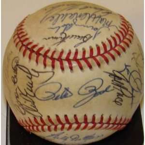  1985 REDS Team 31 SIGNED ONL Feeney Baseball   Autographed 