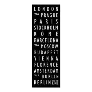  Europe Cities Vintage Transit Scroll Posters