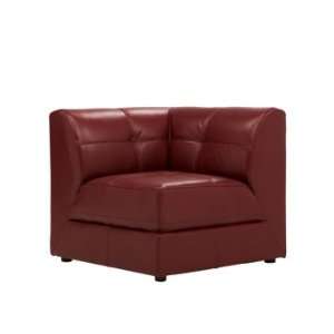  Trenton Claret Leather Modular Corner