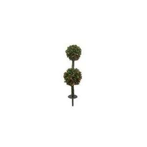   Lit Christmas Topiary Double Ball Stake Tr 