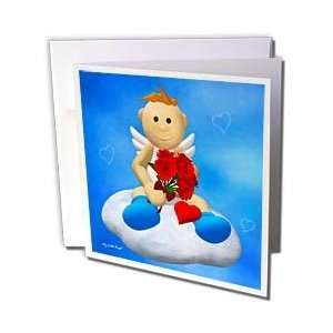  Angel Love   Angel with Roses   Greeting Cards 12 Greeting Cards 