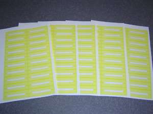 100 Blank Yellow Juke Box Labels Jukebox Free S&H  