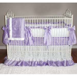 angelica grace lilac personalized crown crib bedding 