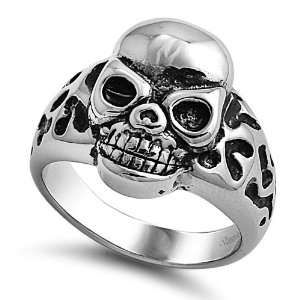  Stainless Steel Casting Ring   Skull   Size  10 Jewelry